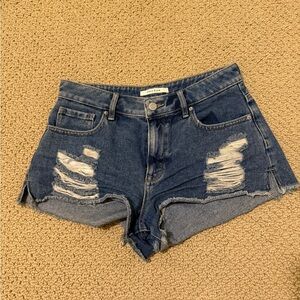 PacSun Blue Distressed Jean Shorts